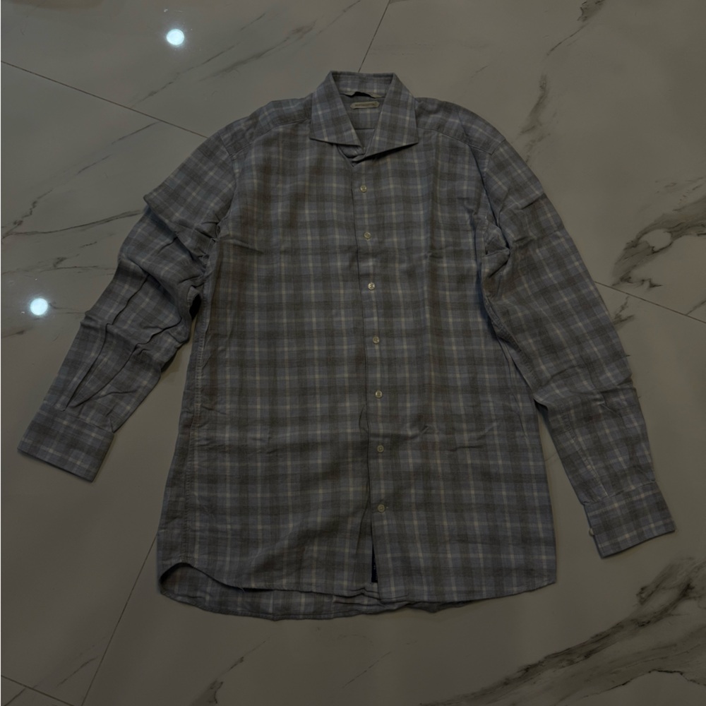 Suitsupply Blue Plaid Shirt